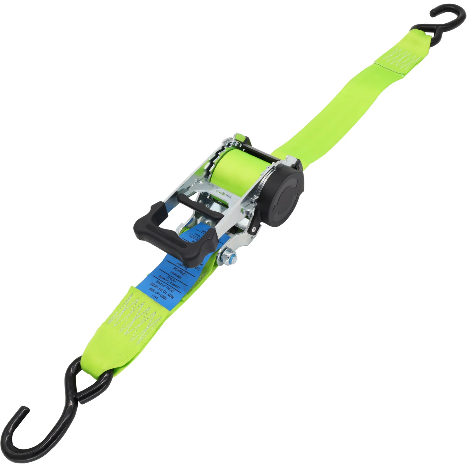 Pair of Retractable Ratchet Straps 50mm Wide 3m Long - RW16 - Image 5