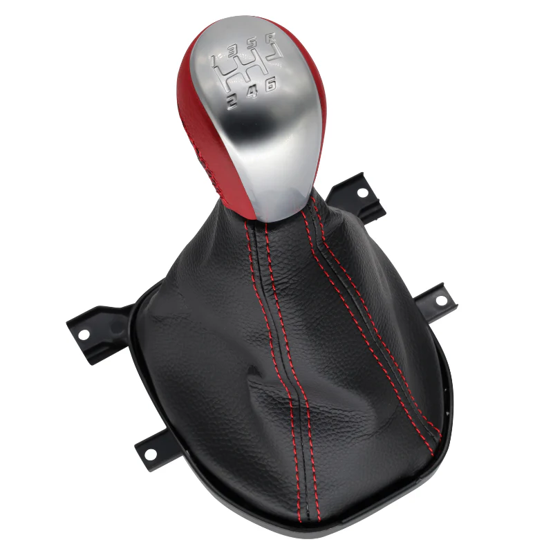 Red Gear Shifter Knob and Boot for Holden VE Commodore – V8 Six Speed Manual